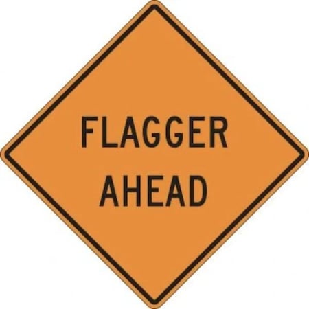 Accuform SAFETY SIGN FLAGGER AHEAD 30 in  X 30 in FRK415HP